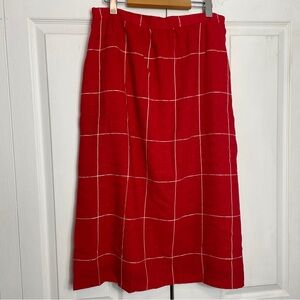 Wool Blend 90s Midi Skirt